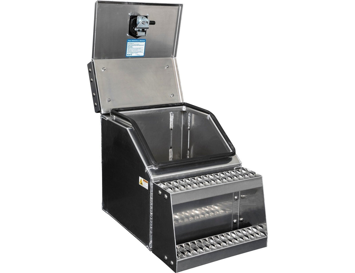 Buyers Products 28-in x 24-in x 18-in Smooth Aluminum Step Box Truck Tool Box 1705281