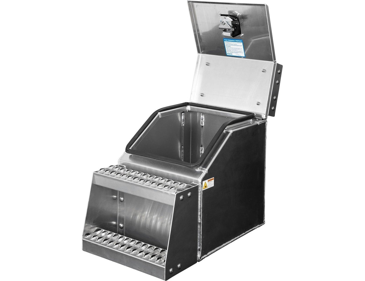 Buyers Products 28-in x 24-in x 19-in Smooth Aluminum Step Box Truck Tool Box 1705285