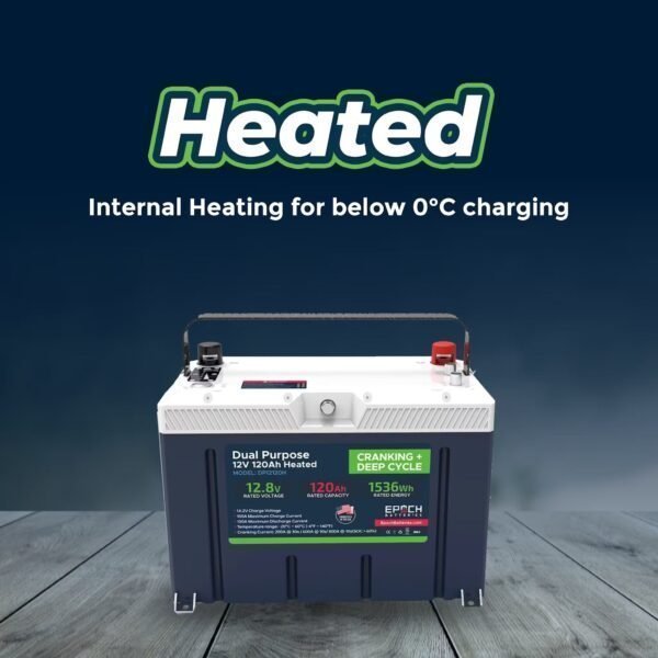 12V 120AH Group 27 LiFePO4 Battery Cranking &amp; Deep Cycle Lithium Battery (Dual Purpose)