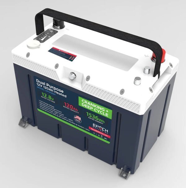 12V 120AH Group 27 LiFePO4 Battery Cranking &amp; Deep Cycle Lithium Battery (Dual Purpose)
