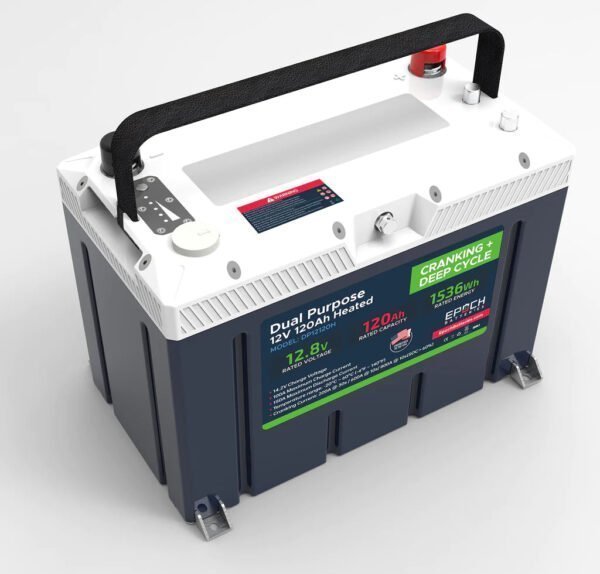 12V 120AH Group 27 LiFePO4 Battery Cranking &amp; Deep Cycle Lithium Battery (Dual Purpose)