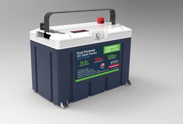 12V 120AH Group 27 LiFePO4 Battery Cranking &amp; Deep Cycle Lithium Battery (Dual Purpose)