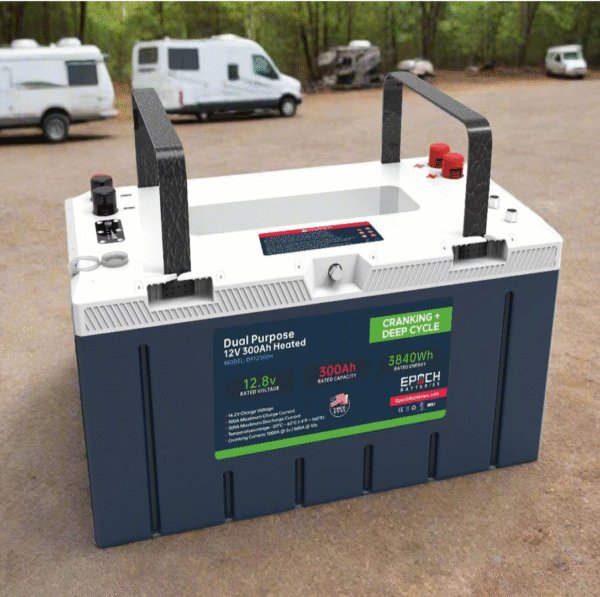 12V 300Ah – Group 8D – Cranking &amp; Deep Cycle Lithium Battery (Dual Purpose)