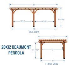 20×12 beaumont pergola – brown