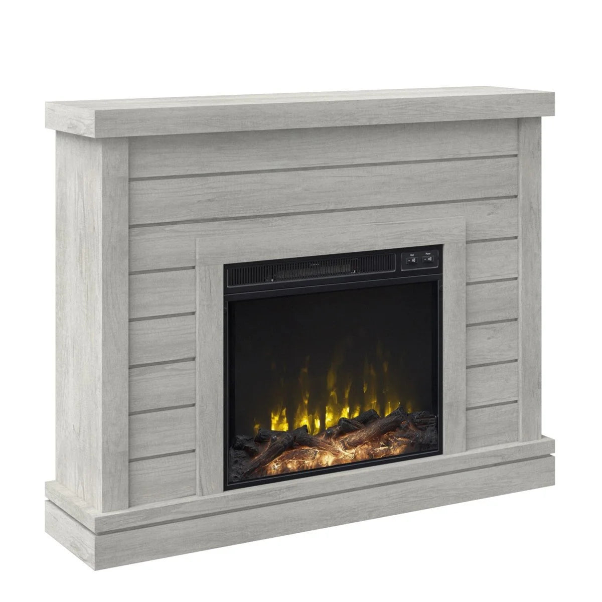 Alaya Wall Mounted Electric Fireplace Sand &amp; Stable Finish