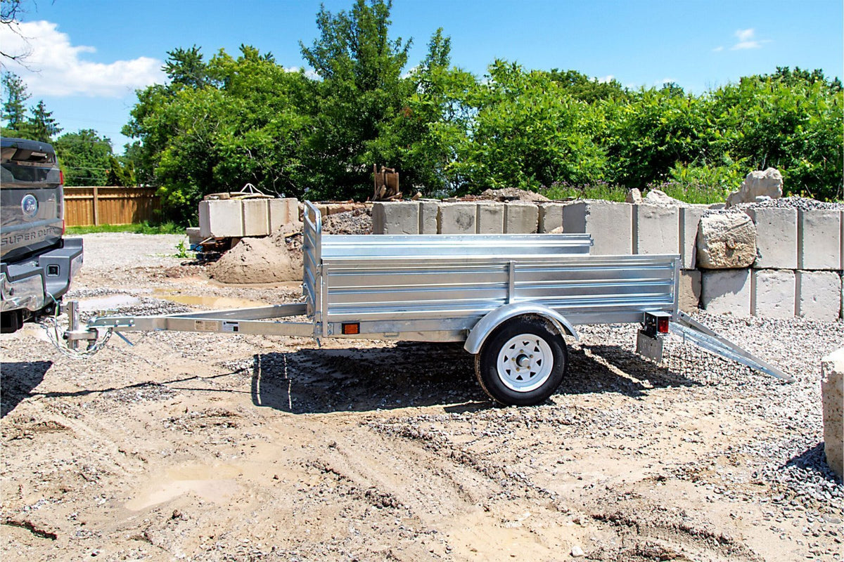 DK2 5-ft x 7-ft Steel Utility Trailer with Ramp Gate ( 1639-lb Capacity ) 2491713