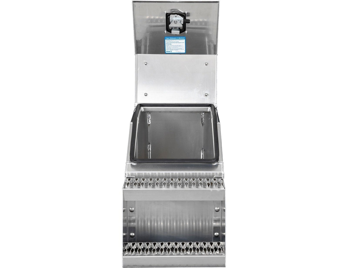 Buyers Products 28-in x 24-in x 19-in Smooth Aluminum Step Box Truck Tool Box 1705285