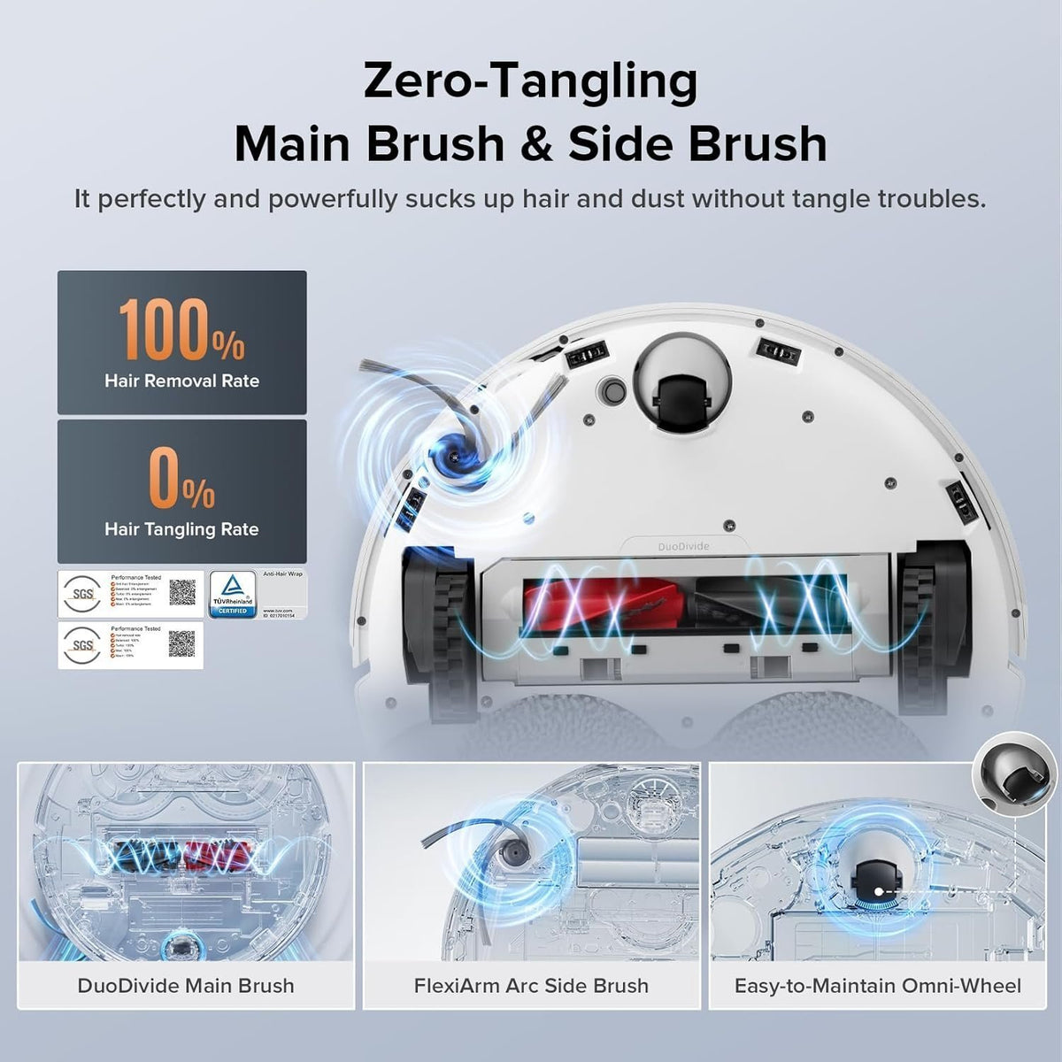 Roborock Qrevo Edge S5A Robot Vacuum & Mop, 18,500Pa, Zero-Tangle
