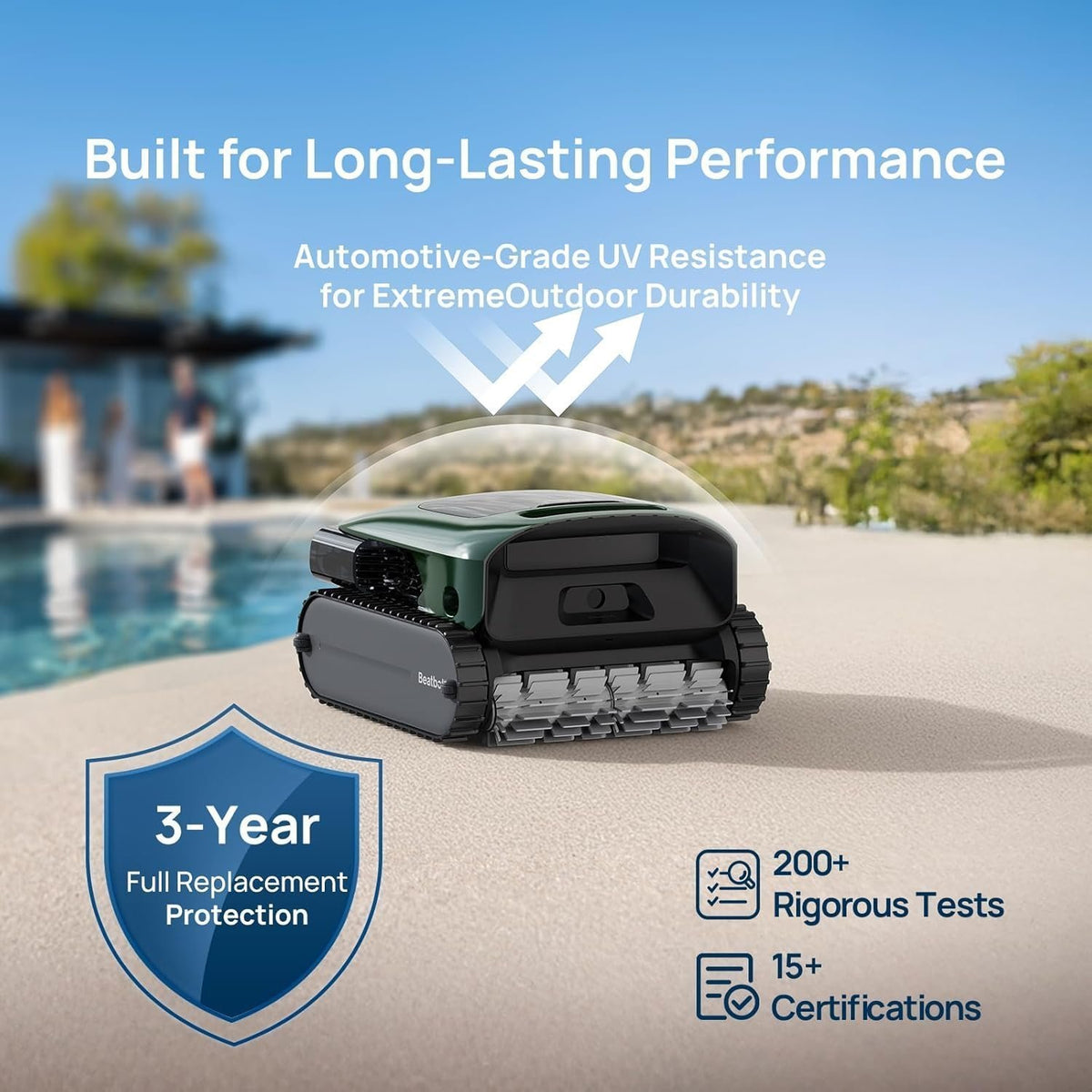 Beatbot AquaSense 2 Pro Robotic Pool Cleaner – 5-in-1 Cordless Skimmer &amp; Clarifier, App-Controlled, Smart Parking, Up to 3,875 Sq. Ft. – Obsidian