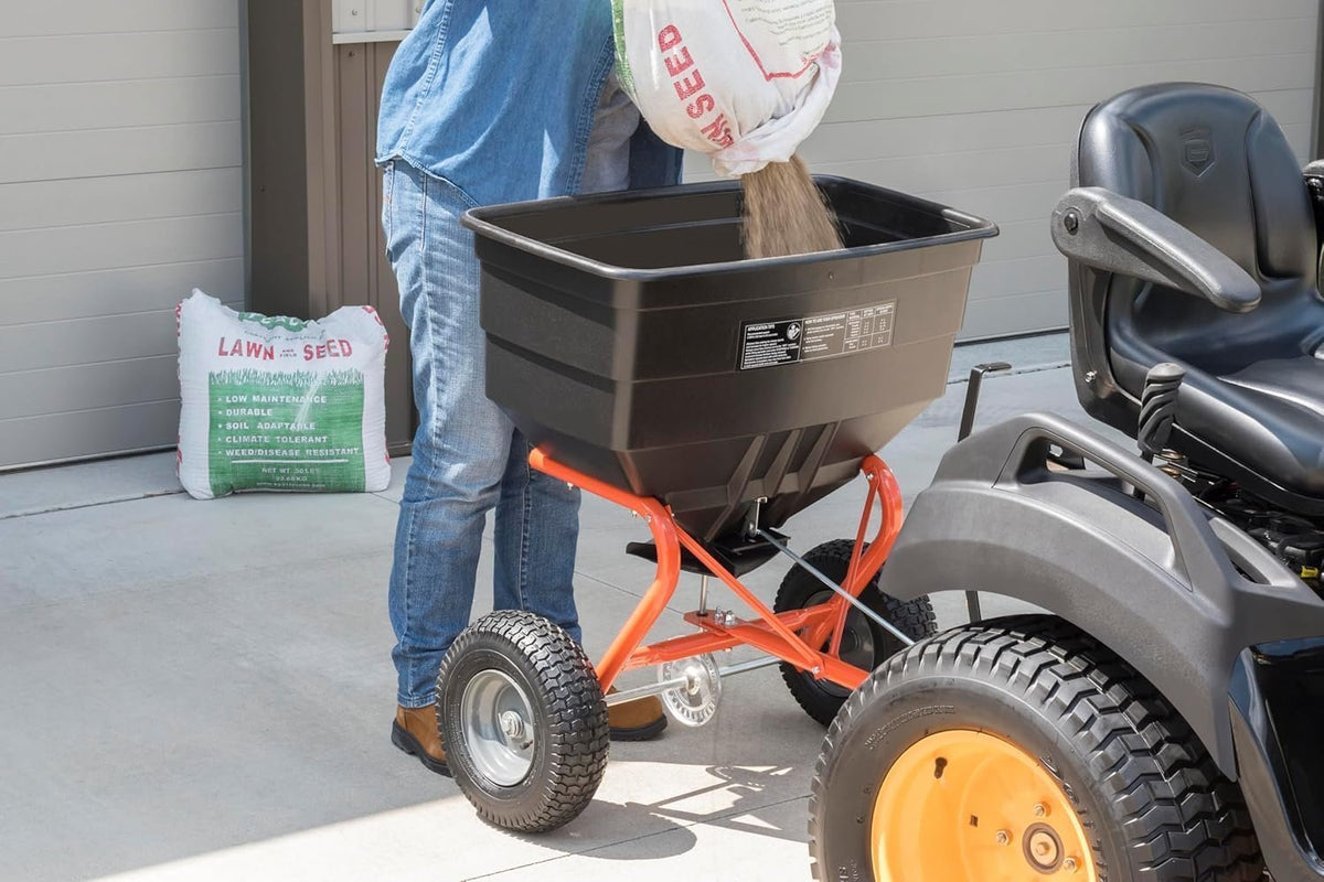 Agri-Fab 45-0543 Tow-Behind 100 lb Lawn & Garden Spiker Seeder Spreader
