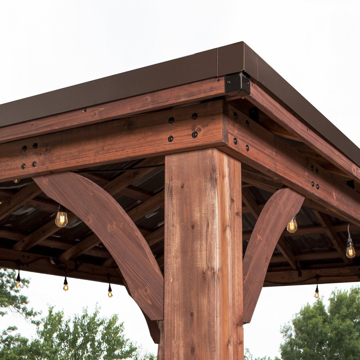 14×10 Cordova Gazebo Dark Brown