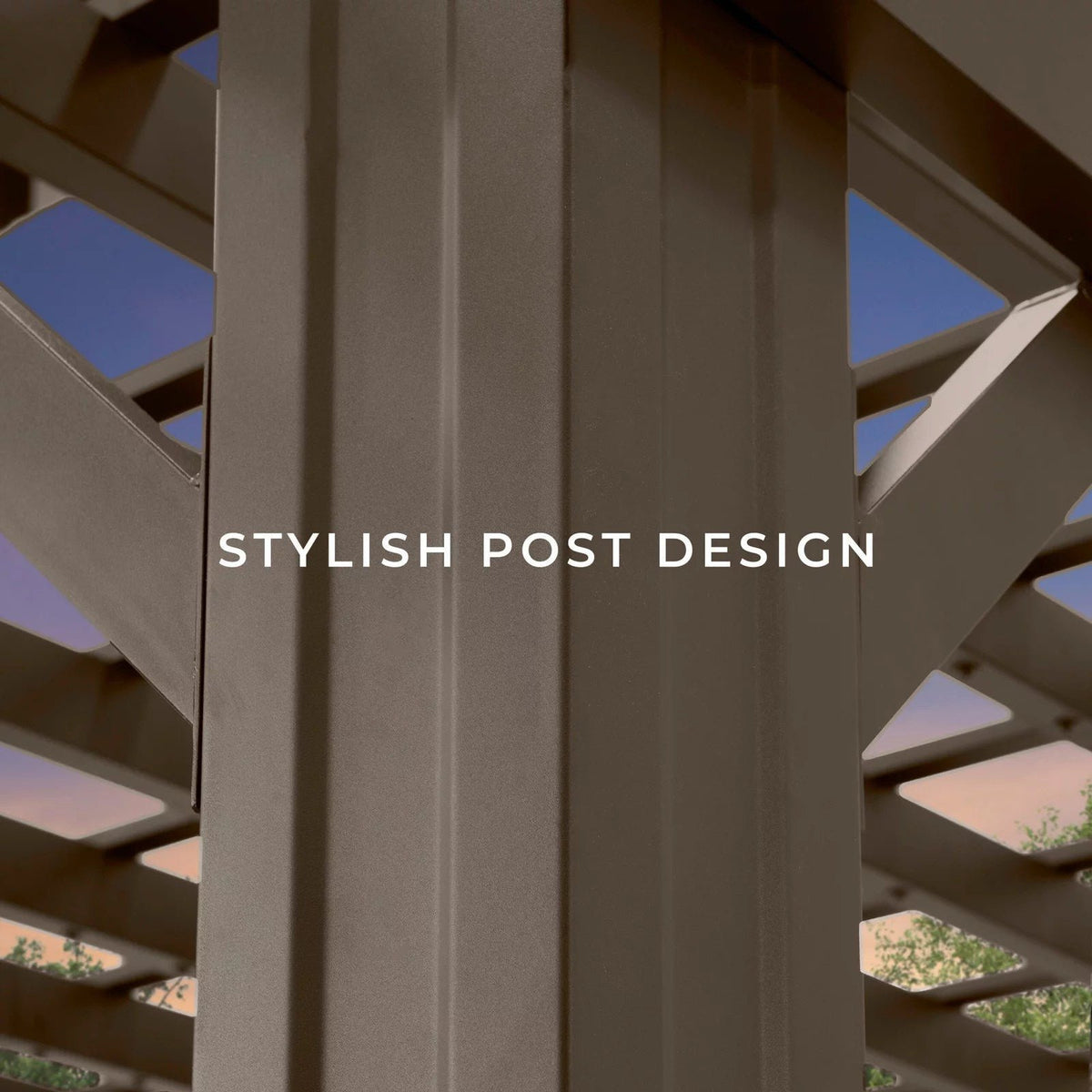 12 x 10 Ashford Traditional Steel Pergola With Sail Shade Soft Canopy