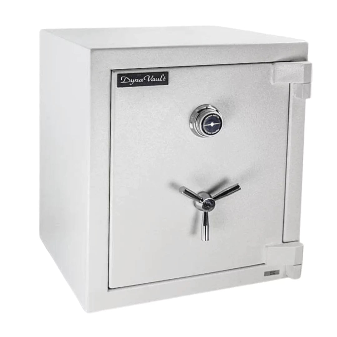 Hayman DV-2219 DynaVault Burglar Fire Safe with a combination dial lock and the door closed
