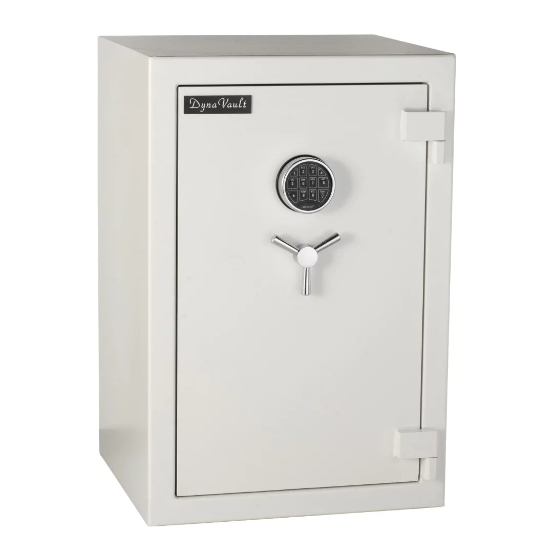 Hayman DV-3019 DynaVault Burglar Fire Safe with an electronic lock and the door closed
