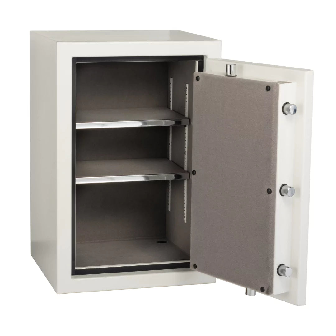 Hayman DV-3019 DynaVault Burglar Fire Safe with an electronic lock and the door closed