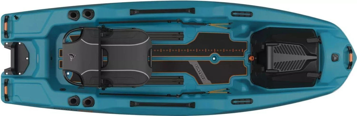 Pelican Catch Pwr 100 Single-Person Fishing Boat – Turquoise Blue