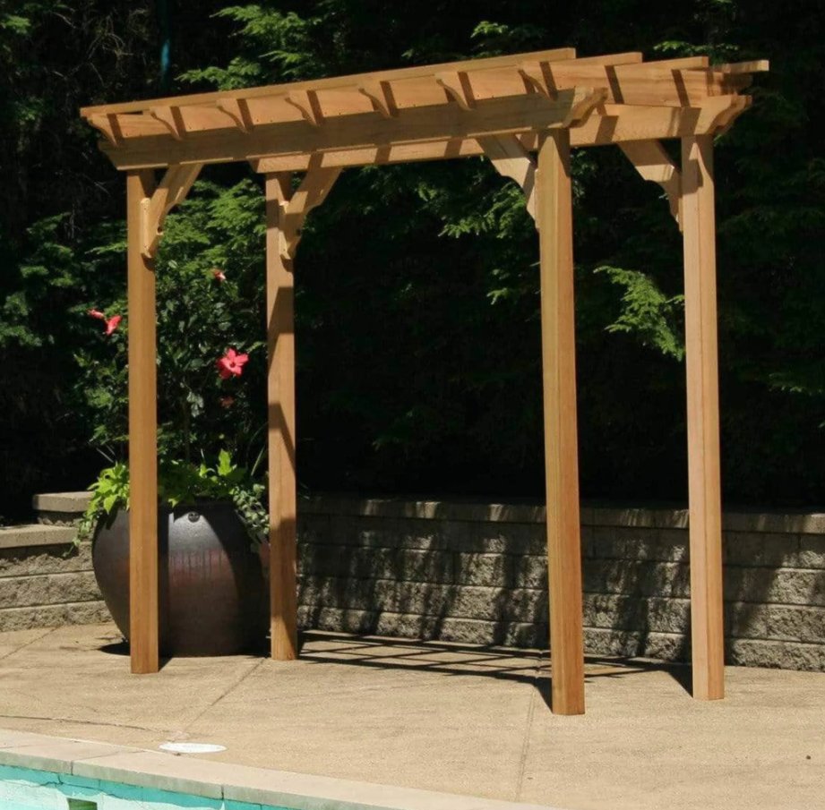Creekvine Designs Monterrey Western Red Cedar Outdoor Pergola 3x14 Ft