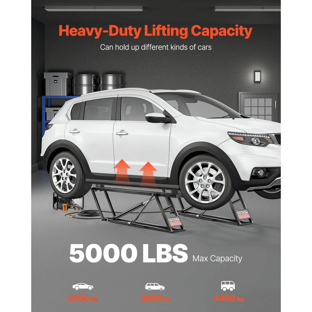 Garage Pro 5000 Lb Adjustable Car Lift with Remote Control Portable