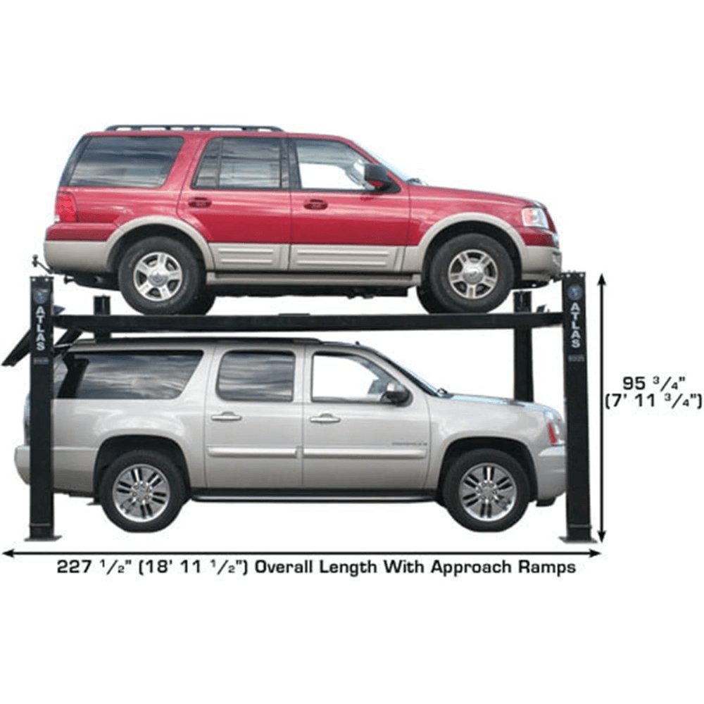 Atlas Garage PRO9000 9000 Lb. Extra Wide Tall Long Portable 4-Post Lift