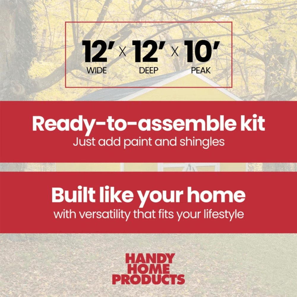 Handy Home Products Astoria 12' x 12' Wood Outdoor Storage Shed