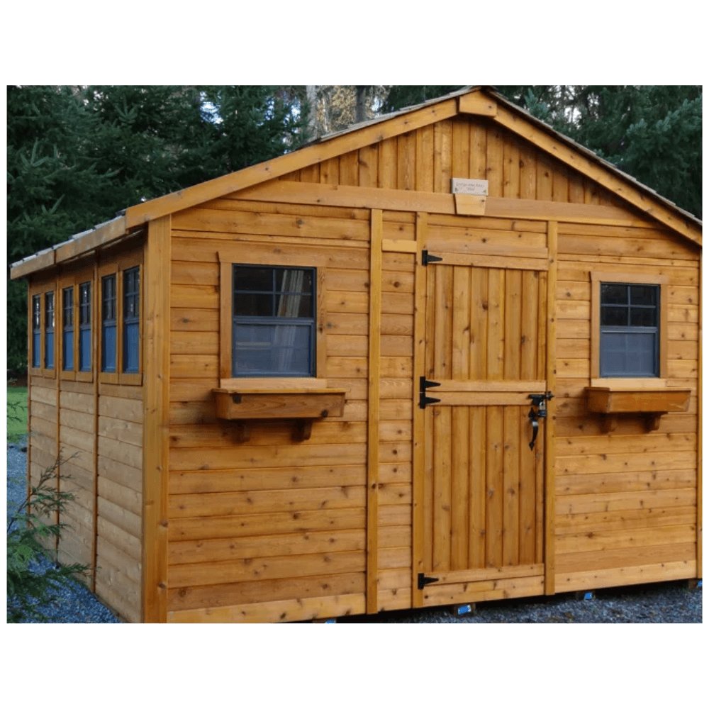 Cedarshed Sunshed 12' x 12' Western Red Cedar Garden Greenhouse Shed