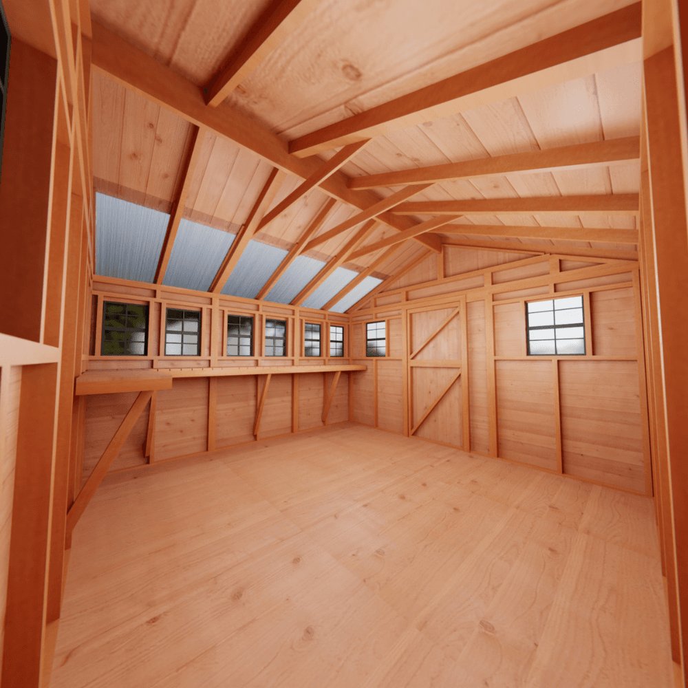 Cedarshed Sunshed 12' x 12' Western Red Cedar Garden Greenhouse Shed