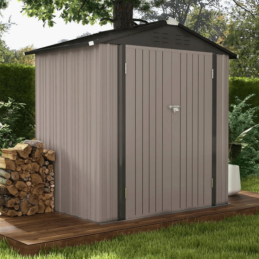 Craftsman 7' x 7' Steel-Reinforced Resin Outdoor Storage Shed with Floor