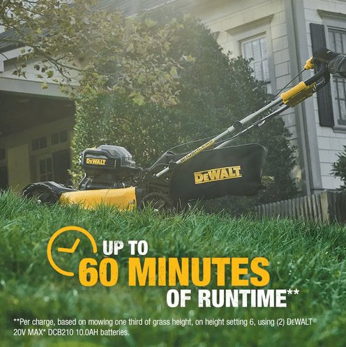 DEWALT 20V MAX Cordless Self-Propelled 21.5-Inch Lawn Mower and Outdoor Tool Combo Kit with Blower, Trimmer, and Saws