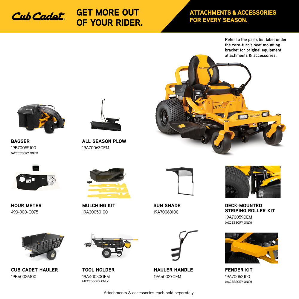 Cub Cadet Ultima ZT1 50-Inch 25HP Kohler Zero Turn Riding Lawn Mower