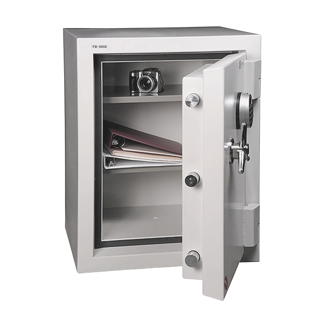 Hollon Oyster FB-685C Fire &amp; Burglary Safe with the door slightly opened