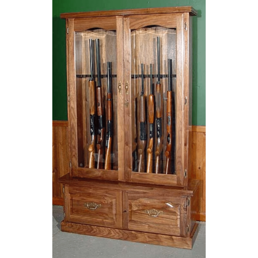 Scout Premium Solid Black Walnut 12-Gun Cabinet